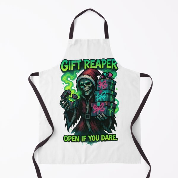 Artikelvorschau, Gift Reaper – Graffiti-Horror-Weihnachtsskelett mit verfluchten Geschenken entworfen und verkauft von Snackwear Apparel.