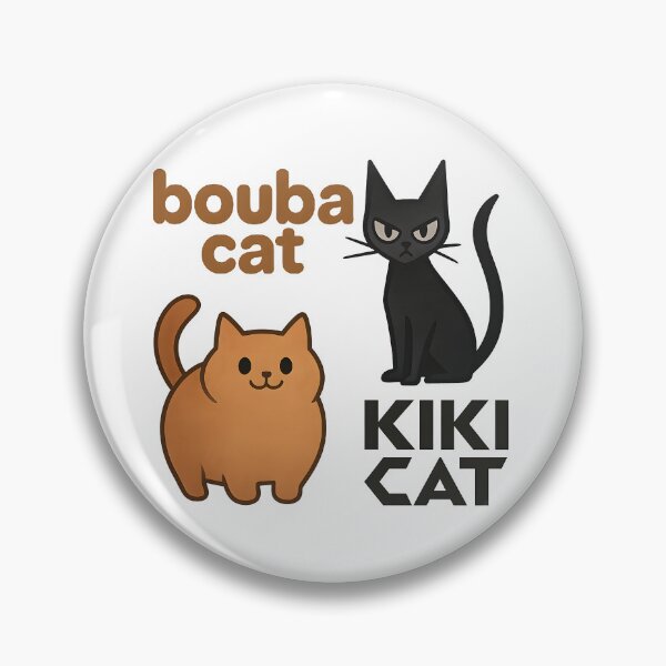 Item preview, Bouba Cat vs Kiki Cat — The Shape of Meow designed and sold by Nerd Romance Café.