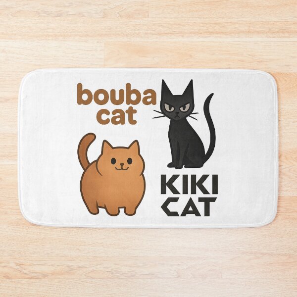 Item preview, Bouba Cat vs Kiki Cat — The Shape of Meow designed and sold by Nerd Romance Café.