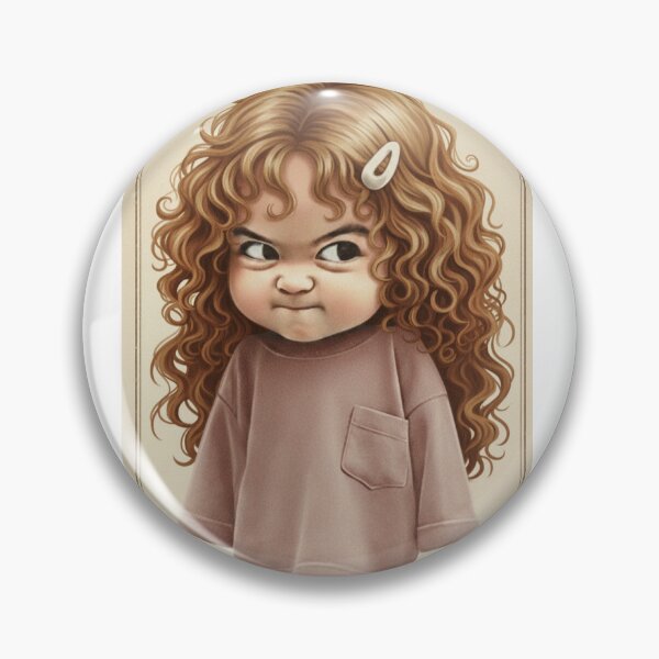 Item preview, Retro Temper: Long Curly Hair & Aesthetic Colors designed and sold by The Quirk Loom.