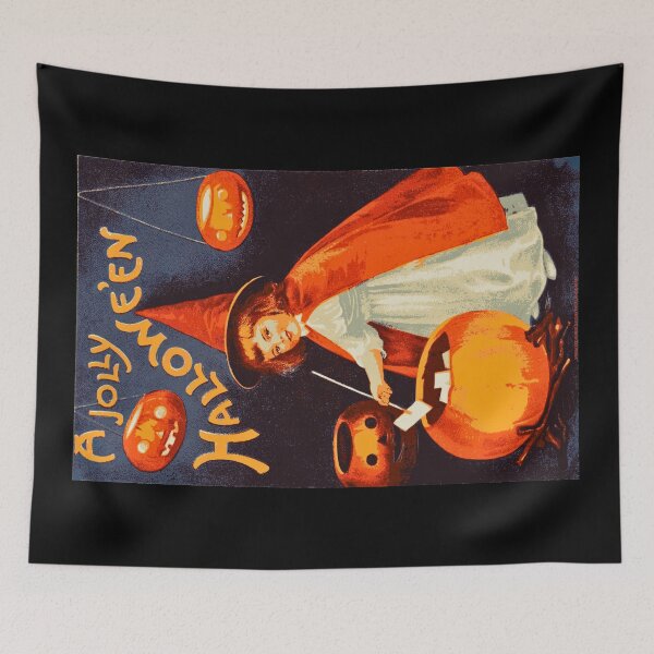 Item preview, Vintage A Jolly Halloween Cute Witch Trick or Treat designed and sold by theflandonian.