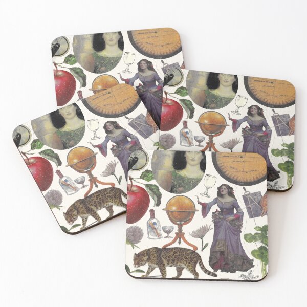 Item preview, Collage with Leopard and Globe – Vintage Ephemera and Classical Imagery designed and sold by soupbreakfast.