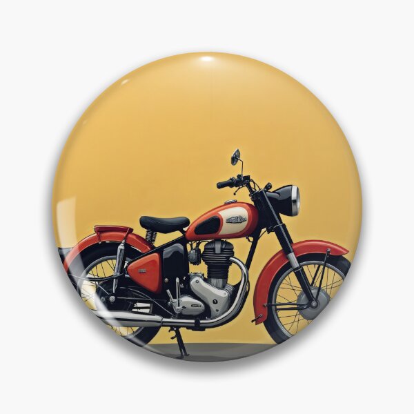 Item preview, Retro Thunder: Classic Motorcycle Against a Sunset Blaze designed and sold by ForeverPrintsOK.