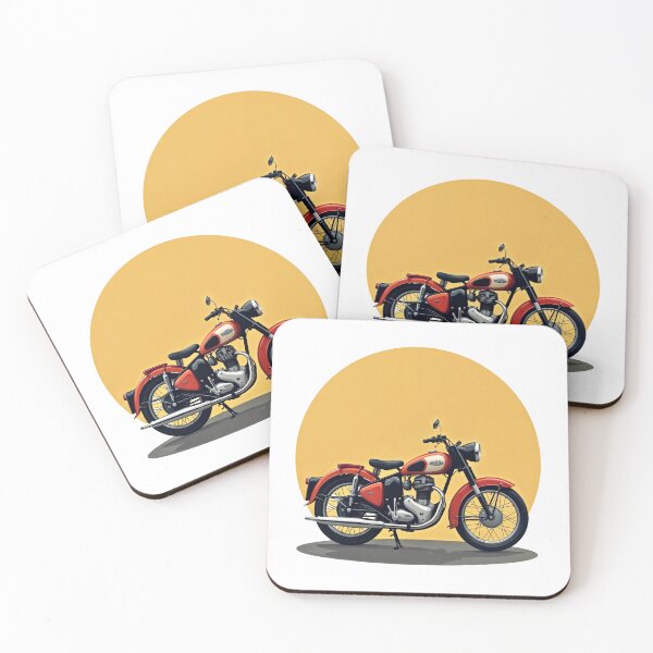 Item preview, Retro Thunder: Classic Motorcycle Against a Sunset Blaze designed and sold by ForeverPrintsOK.