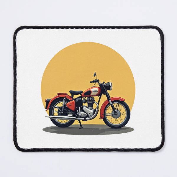 Item preview, Retro Thunder: Classic Motorcycle Against a Sunset Blaze designed and sold by ForeverPrintsOK.