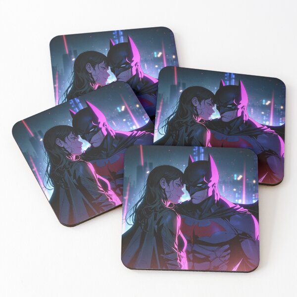 Item preview, Vigilante love – heroic duo under neon lights designed and sold by LoomisDreams.