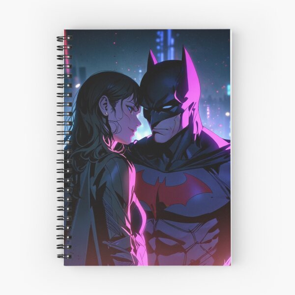 Item preview, Vigilante love – heroic duo under neon lights designed and sold by LoomisDreams.