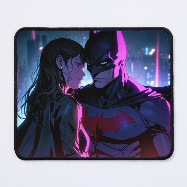 Item preview, Vigilante love – heroic duo under neon lights designed and sold by LoomisDreams.