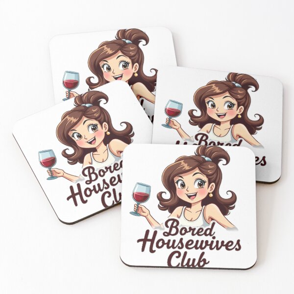 Item preview,  bored housewives club,cute  girl with glass of red wine designed and sold by nicnacc.