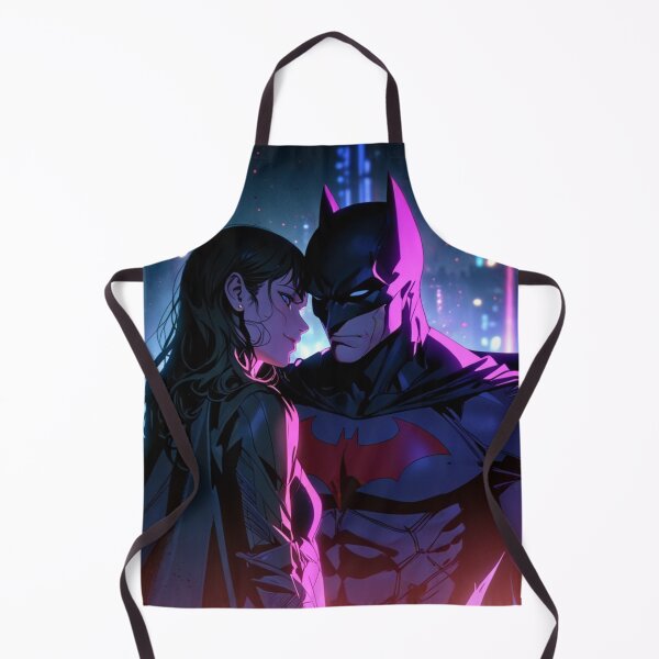 Item preview, Vigilante love – heroic duo under neon lights designed and sold by LoomisDreams.