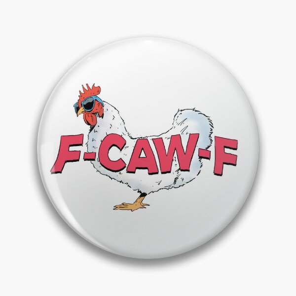 Item preview, F-CAW-F comic chicken with glasses fun pun rooster attitude designed and sold by aComicWizard.