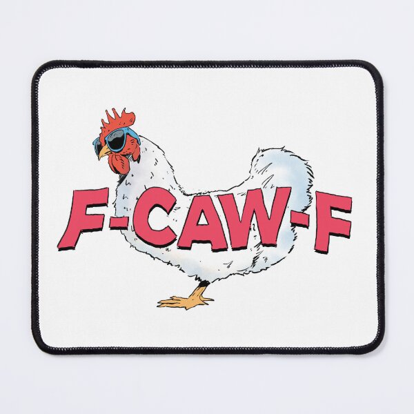 Item preview, F-CAW-F comic chicken with glasses fun pun rooster attitude designed and sold by aComicWizard.