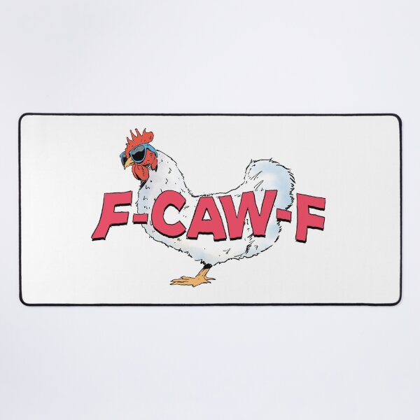 Item preview, F-CAW-F comic chicken with glasses fun pun rooster attitude designed and sold by aComicWizard.
