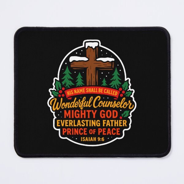 Item preview, Isaiah 9:6 Wonderful Counselor Mighty God Everlasting Father Prince of Peace designed and sold by plushism.