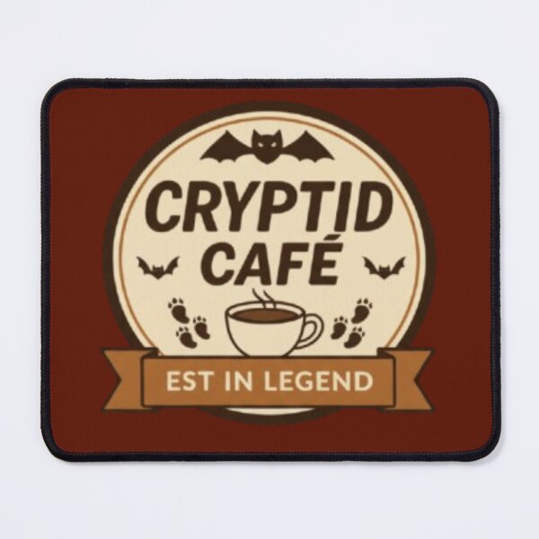 Item preview, Cryptid Café Logo - Established in Legend designed and sold by Blaze & Trail Creative.