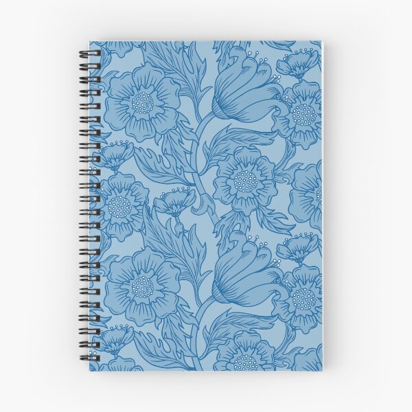 Item preview, Blue Floral Flourish designed and sold by latheandquill.