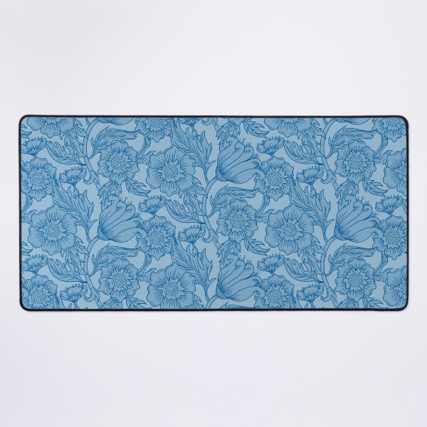 Item preview, Blue Floral Flourish designed and sold by latheandquill.