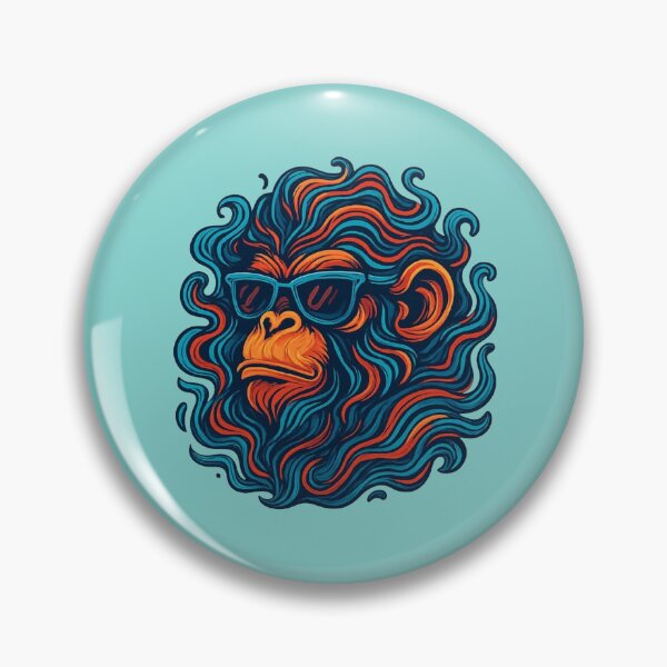 Item preview, Cool Monkey wearing glasses designed and sold by TINDORA.