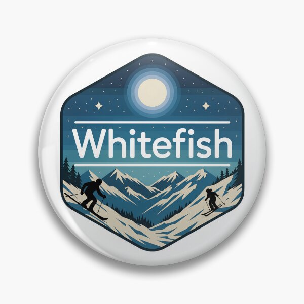 Item preview, Whitefish Montana Ski Resort  | Winter Mountains & Starry Night Design designed and sold by VividOrganica.