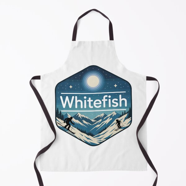 Item preview, Whitefish Montana Ski Resort  | Winter Mountains & Starry Night Design designed and sold by VividOrganica.