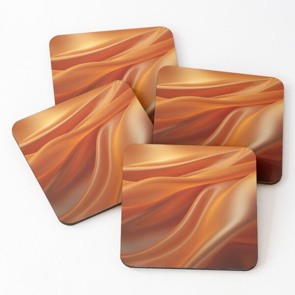 Item preview, Flowing orange silk fabric texture designed and sold by anytka.