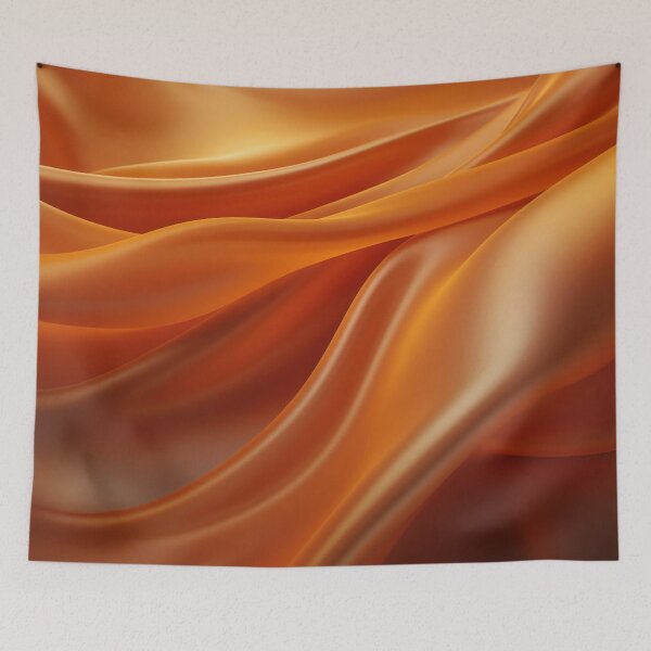 Item preview, Flowing orange silk fabric texture designed and sold by anytka.