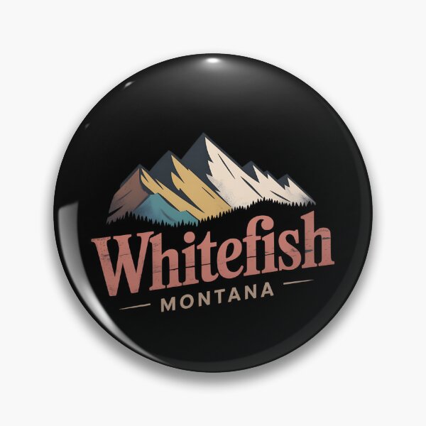 Item preview, Whitefish Montana Vintage Travel  | Retro Mountain Landscape Des designed and sold by VividOrganica.
