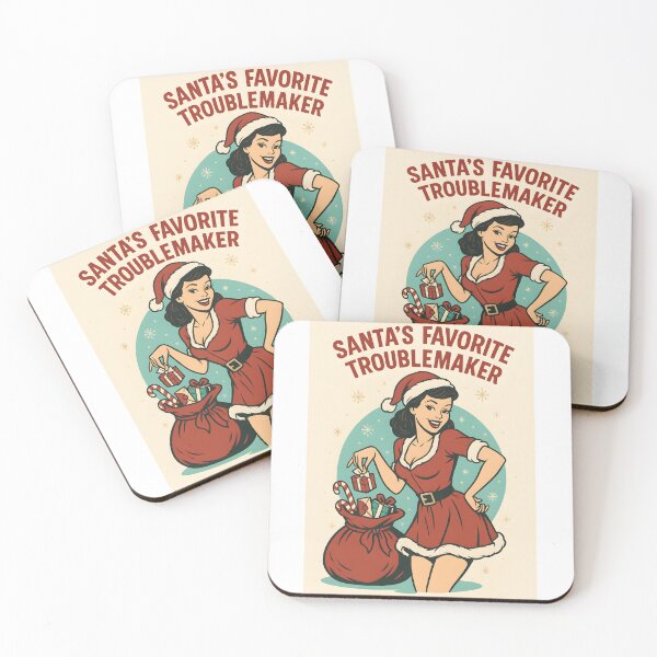 Item preview, Santa’s Favorite Troublemaker – Retro Comic Christmas Design designed and sold by SVALANART.