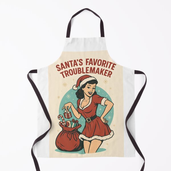 Item preview, Santa’s Favorite Troublemaker – Retro Comic Christmas Design designed and sold by SVALANART.
