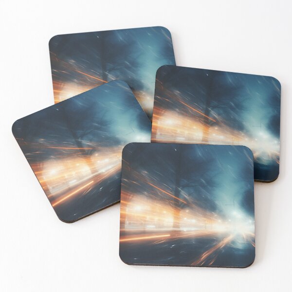 Item preview, Night rain makes light trails designed and sold by anytka.