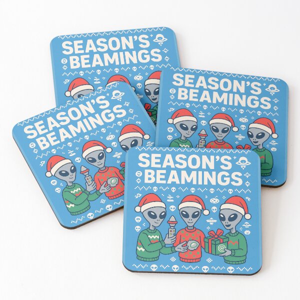 Item preview, Season's Beamings Funny Alien Holiday designed and sold by Absurd Cult Co..