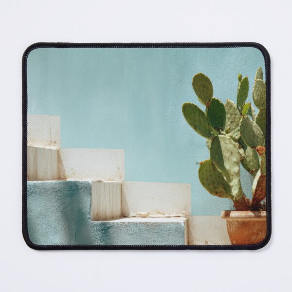 Item preview, Cactus by stairs, blue wall designed and sold by anytka.