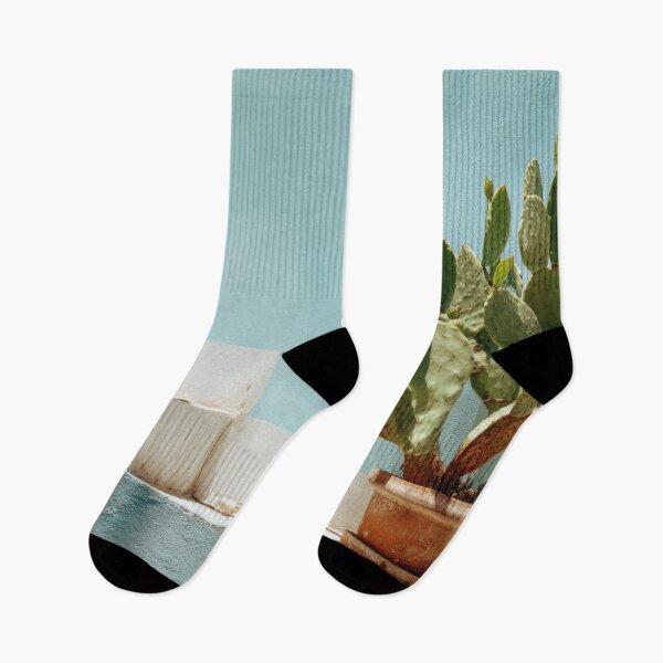 Item preview, Cactus by stairs, blue wall designed and sold by anytka.