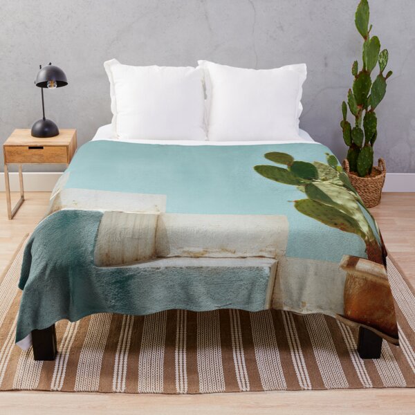 Item preview, Cactus by stairs, blue wall designed and sold by anytka.