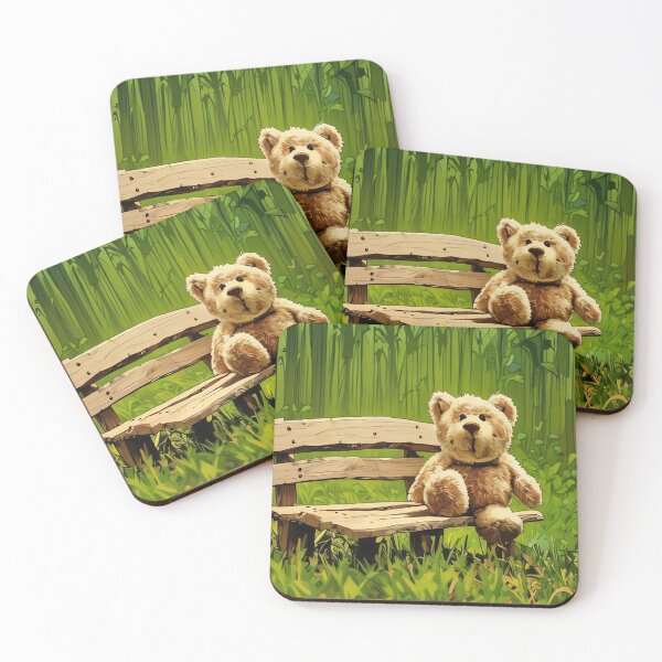 Item preview, Teddy on a Bench designed and sold by tomorrowsart.