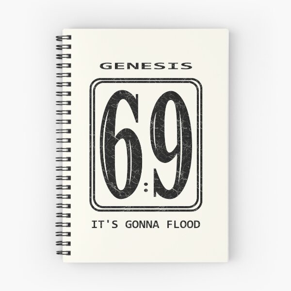 Item preview, Genesis 6:9 The great Flood | Christian Bible Verse Typographic Sports number 69 | Black designed and sold by ZechJohnRB.