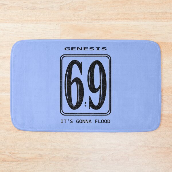 Item preview, Genesis 6:9 The great Flood | Christian Bible Verse Typographic Sports number 69 | Black designed and sold by ZechJohnRB.