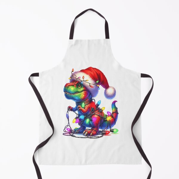 Item preview, Christmas dinosaur entangled in fairy lights, fantasy fun designed and sold by LoneAngel.