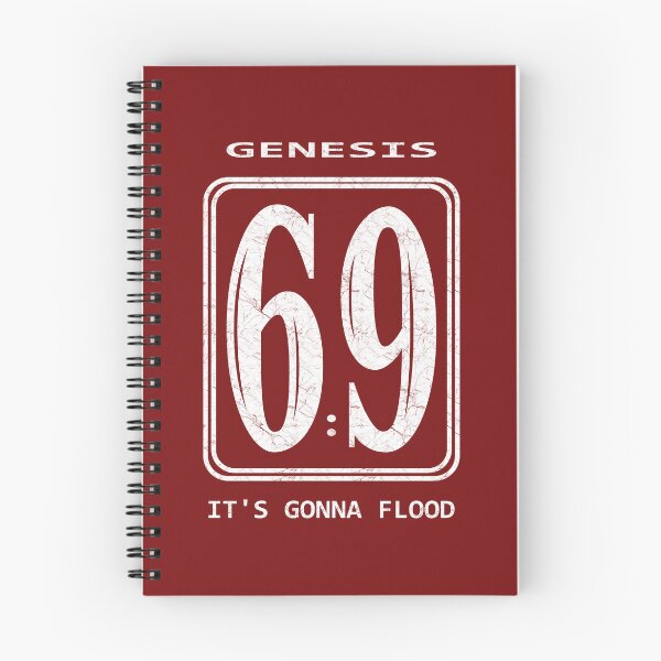 Item preview, Genesis 6:9 The great Flood | Christian Bible Verse Typographic Sports number 69 | White designed and sold by ZechJohnRB.