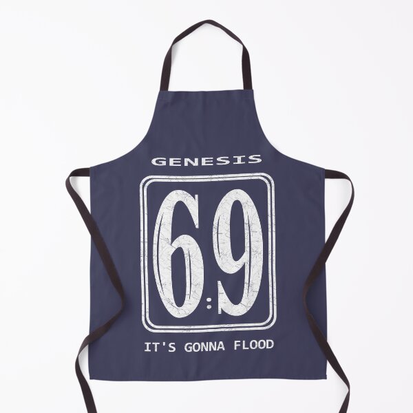 Item preview, Genesis 6:9 The great Flood | Christian Bible Verse Typographic Sports number 69 | White designed and sold by ZechJohnRB.