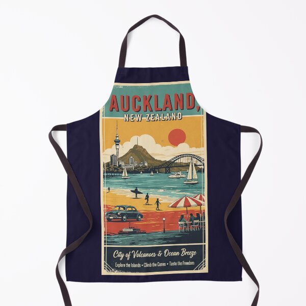 Item preview, Vintage Auckland Scenery, New Zaland, Vintage View, City of Volcanoes and Ocean Breeze, Postal stamp designed and sold by UrbanGraphixs.