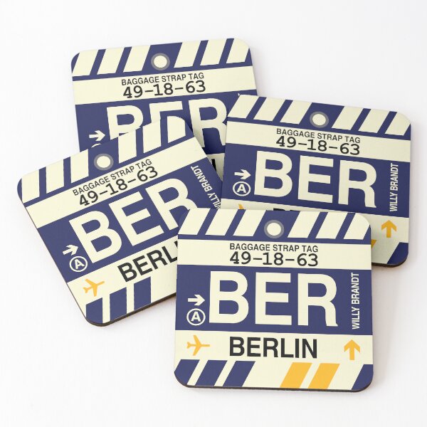 Item preview, BER Berlin • Airport Code Art • Jet Age Design designed and sold by YHMDesigns.