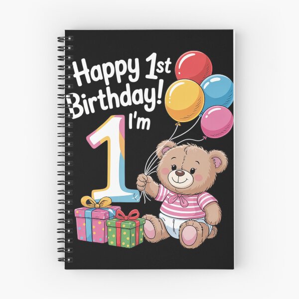 Item preview, First Birthday Teddy Bear - 1 Year Old Girl  designed and sold by NeomiStoreSS.