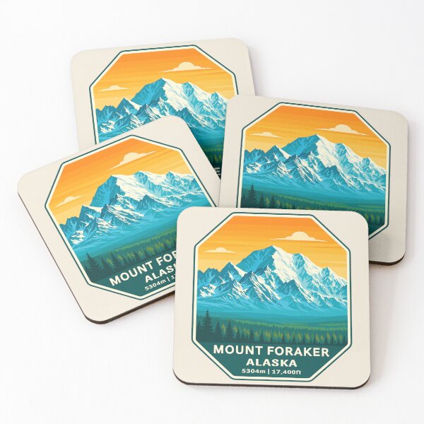 Item preview, Mount Foraker Mountain Vista - Alaska Vector Landscape designed and sold by Gideon Emmerich.