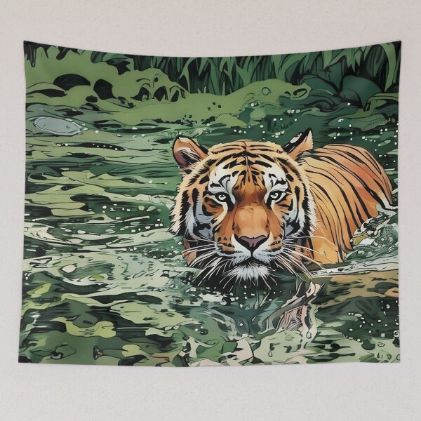 Item preview, Tiger Swimmimg designed and sold by tomorrowsart.