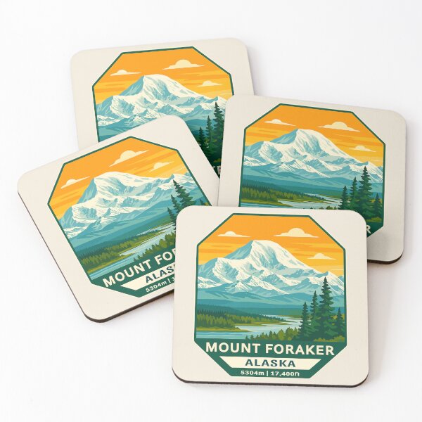 Item preview, Mount Foraker Mountain Vista - Alaska Vector Landscape designed and sold by Gideon Emmerich.