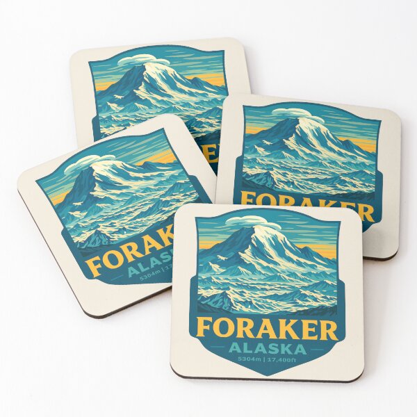 Item preview, Mount Foraker Mountain Vista - Alaska Vector Landscape designed and sold by Gideon Emmerich.