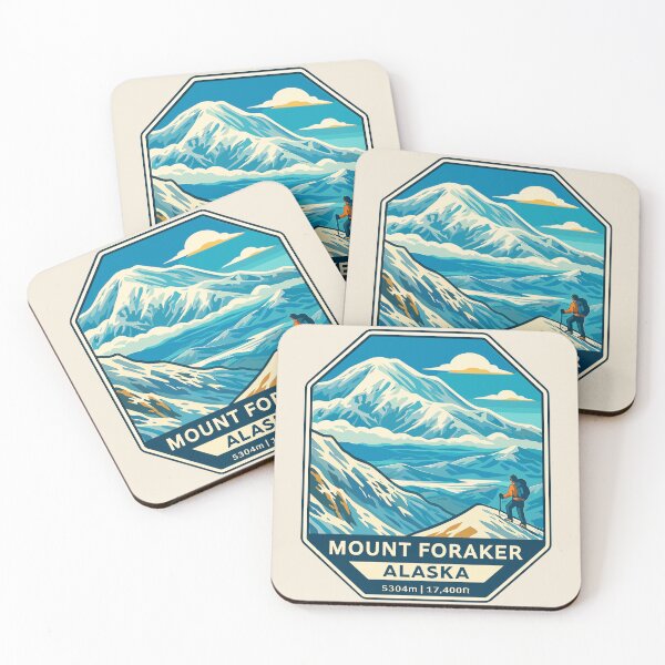 Item preview, Mount Foraker Mountain Vista - Alaska Vector Landscape designed and sold by Gideon Emmerich.