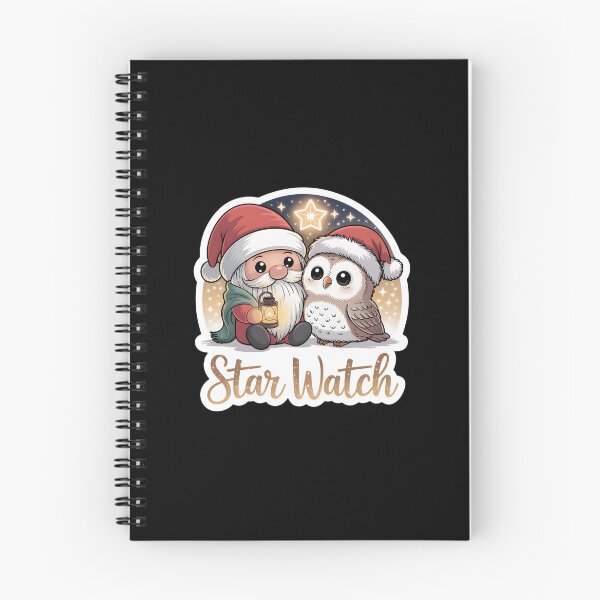 Item preview, Christmas Gnomes Sticker Star Watch Gnome & Owl Cozy Night Art designed and sold by Nuist25.