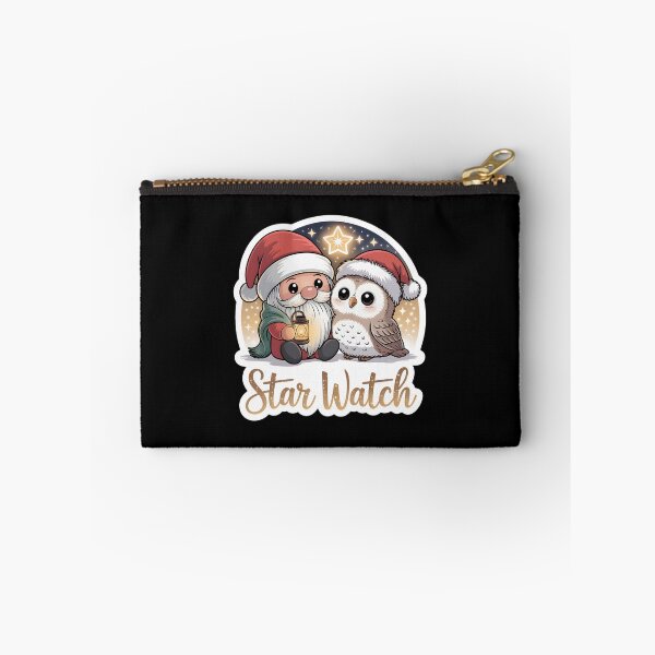 Item preview, Christmas Gnomes Sticker Star Watch Gnome & Owl Cozy Night Art designed and sold by Nuist25.